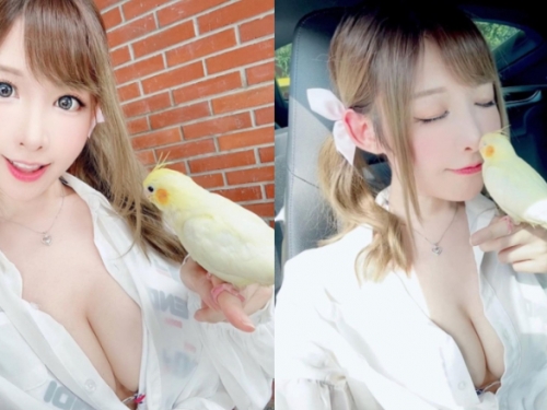 萌寵系女友「Lenna 芷玄」公開場合爆乳玩鳥鳥真的好吸睛！