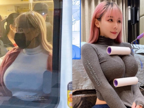 通勤時間台北捷運擠爆！驚見巨乳妹「擠壓窗戶」畫面好震撼