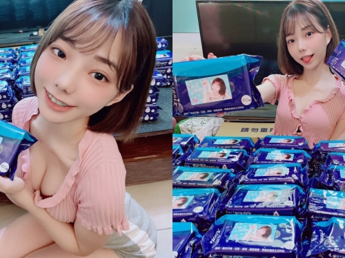 甜美正妹「啾啾」守護台灣！自製酒精濕巾做公益，人美心善粉絲推爆！