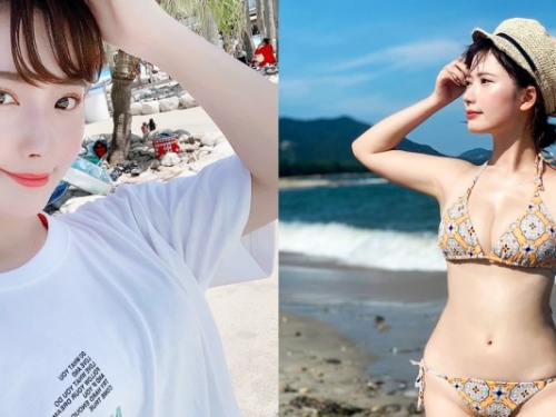 趁天氣轉涼前，再當一次比基尼辣妹！氣質美人「伊藤奈月」大曬「深溝好料」