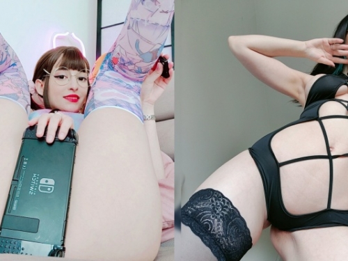 這樣曬 Switch 合理嗎？巨乳 Coser「腿夾遊戲機、手拿 A 漫」超火辣！上萬粉絲全嗨翻