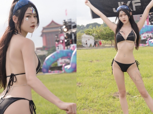 腿控受不了了！173cm高挑美女「MIGA冰冰」逆天腿長傲視全場