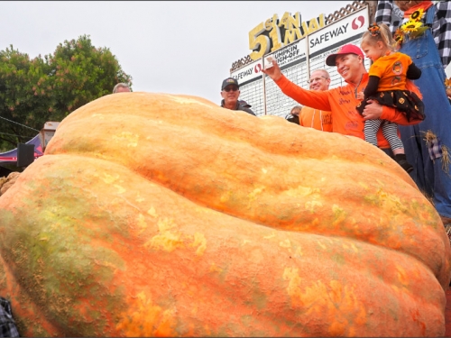 中英對照讀新聞》Pumpkin weighing 1,121 kilograms wins California contest 重1121公斤的南瓜贏得加州...