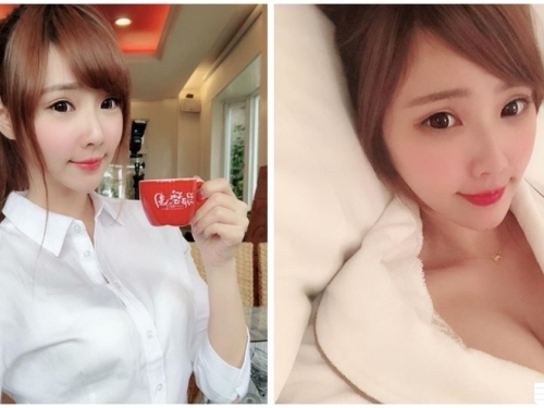 超兇正妹咖啡師！穿睡衣露出「豐滿美乳」，深溝一看就動心了！