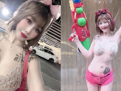 「張嘻嘻」超大尺度參加泰國潑水節　嬌嗔：大家狂射我