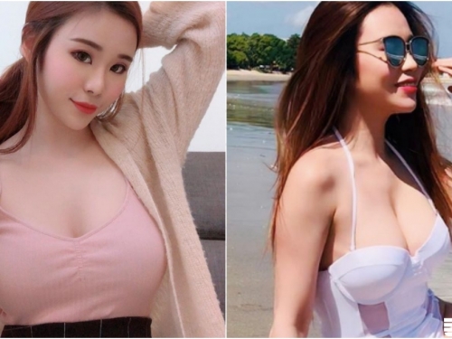 猛猛der！「粉紅大奶妹」海邊出沒大秀胸器！「事業線深又長」雪白飽滿都快掉出來！