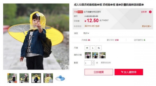 雨天救星！「UFO雨傘帽」挑戰恥度　網笑瘋：好像傘蜥...