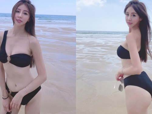 金門海邊的絕美風景！甜美空姐「RITA」比基尼辣照太性感，讓人好想衝一波觀光旅遊！