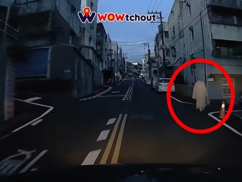清晨開車驚見「無頭路人」 網友驚呼：七月還沒到