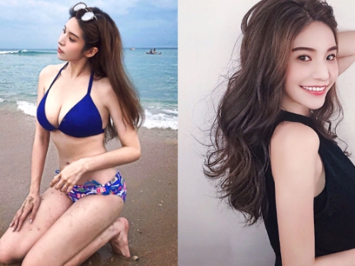 混血風女神「Yi Wen Wang」笑容燦爛甜美太迷人，比基尼下的白嫩性感曲線盡收眼底！