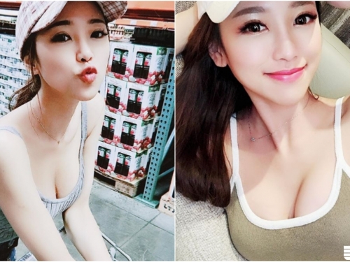 是厚奶茶嗎？「小背心正妹」好市多出沒！「火辣弧度」圓圓滿滿讓人移不開眼！