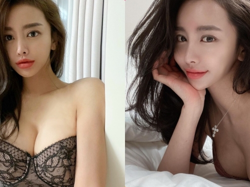 古銅美肌正妹「馬甲造型太惹火」，「渾圓飽滿的乳量」辣翻了！