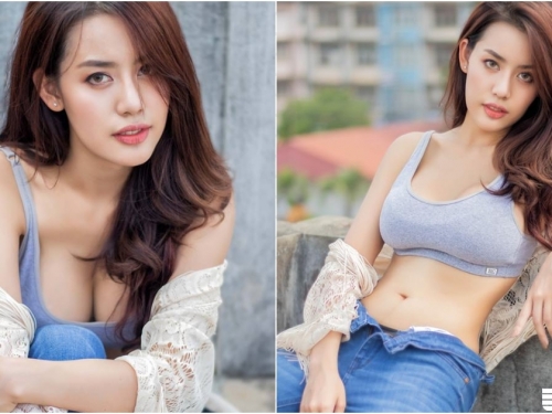 天臺見！「運動系大奶妹」頂樓吹風，「海量美乳」搭性感馬甲線超辣！
