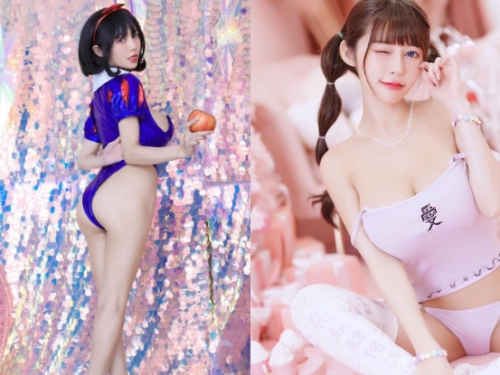 清涼白雪「安希Vicky」裙襬大失蹤，「翹臀玉腿」掩蓋蘋果香！