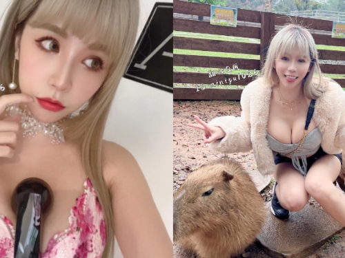 人家架手機，她架話筒！「甜心Q匠」深溝什麼都能夾！