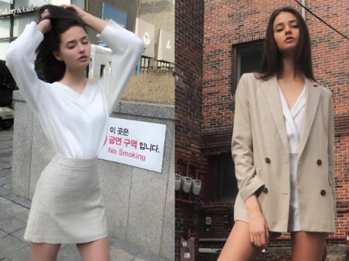 回頭率百分百！氣質正妹大露「修長美腿」　走在路上勾引不斷挑逗意味十足
