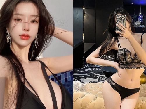 美豔老闆娘「最愛穿黑色內衣」，「爆乳曲線」充滿神秘誘惑力！