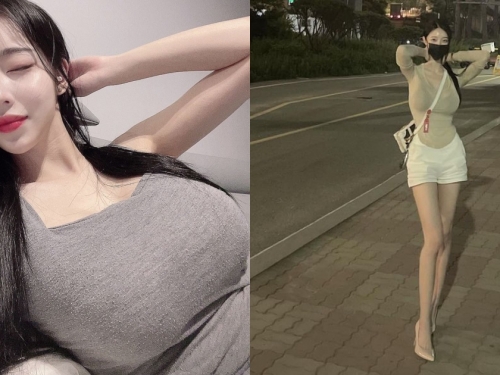 路邊驚見「麻豆級長腿正妹」！超高挑身形纖細迷人，巨乳翹臀卻很有肉！