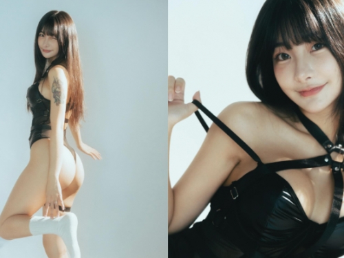 貓眼正妹「梗梗」黑馬甲上陣，「火辣蜜臀」每一動都超撩人！