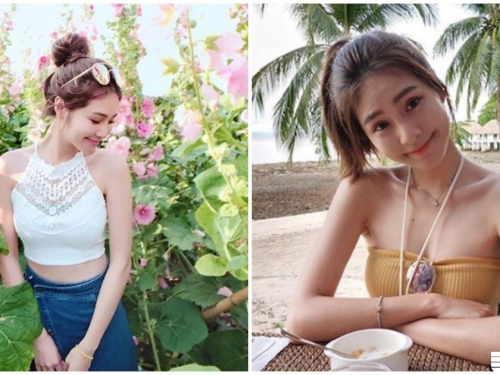 花叢間的大眼正妹！「惹火S曲線」好讓人著迷啊！