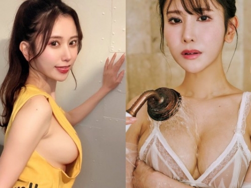 高顏值正妹「水柱沖胸」畫面曝光！近距離曬「超飽滿美乳」電暈網友