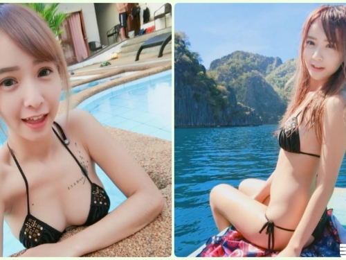 衝海邊了！「白嫩美乳妹」自拍曬乳好誘惑！超可愛美胸畫面好養眼啊…
