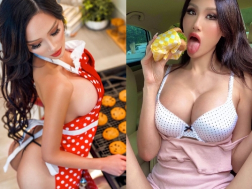 爆乳小廚娘上線啦！圍裙底下什麼都沒穿　圓潤奶、蜜翹臀加持色香味俱全