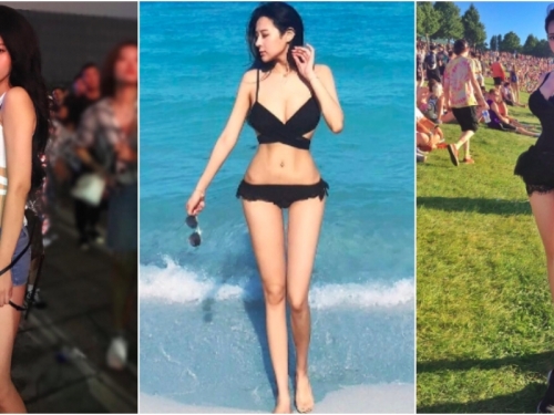 音樂趴上「長腿爆乳妹」！白皙美腿比例太強大！路人都被比下去了啦！