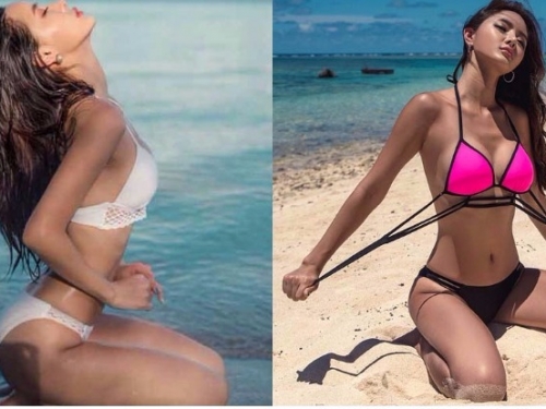 夏天熱到正妹失控！動手扯開比基尼「歐派圓乳」險露出，畫面清涼又消暑！
