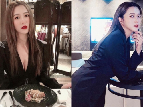 電眼正妹「ＥＥ」低胸Ｖ領用餐超誘惑，「邪惡事業線」讓人雙眼大飽一頓！