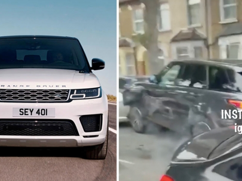[影]倫敦小賊偷走「道路之虎」Range Rover...瞬間化身GTA主角、狂撞路上12輛車逃逸！