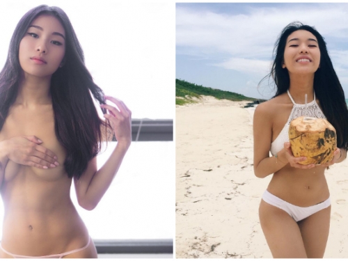 「性感正妹」捧椰子又捧奶！野性氣息配上超惹火身材曲線，勾起你內心深處的慾望！