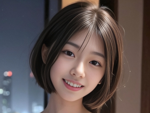 AI生成美女~短髮-ショートヘア
