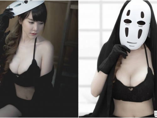 無臉女沒臉有胸就可以！「白嫩大奶」超有存在感，面具下的臉也好正！
