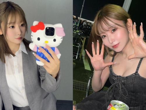 粉絲笑讚：不愧是 "人間凱蒂貓"！七嶋舞 自拍照掀熱議，手機殼竟是 "臉一樣大" Hello Kitty