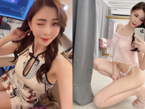 氣質長腿正妹「黃艾比」穿旗袍開直播，「雪乳美腿」線條好犯規！