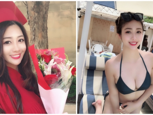 文大美女也太多！「統計系女神」何季珍學士袍下藏著「渾圓美胸」的火辣身材！