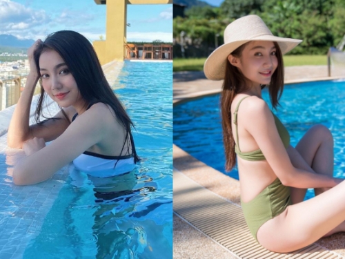 天菜款！氣質小甜心「許岑葦Haley」清新笑容超完美，泳池旁的姣好曲線煞到太多人！