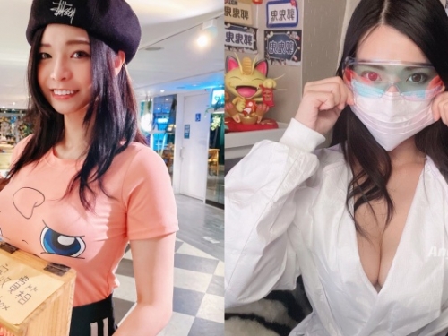 眼口鼻都能遮，就是「這裡」不能！JKF 女郎「郭鬼鬼」防疫套裝不忘造福網友