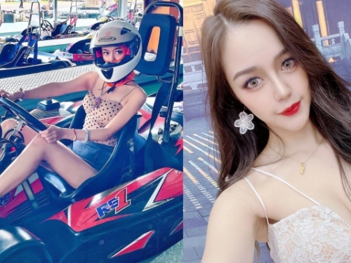 卡丁車正妹是她！混血模特「朱皮兒」曬開車照　網驚：長腿沒地方放了