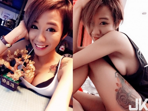 PTT「奶特霸主」無罩露側乳狂到炸　本尊竟是全台最「胸」爆乳刺青師！