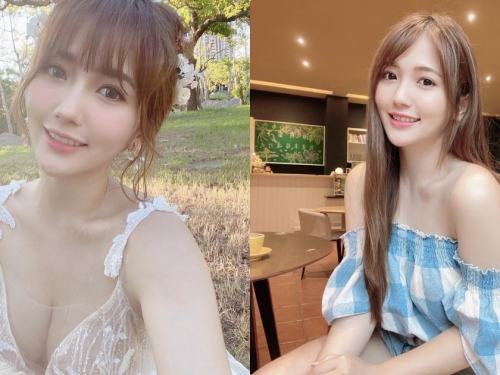 美乳正妹「莫葵 Vika」胸前性感大深V，火辣的新娘裝「讓事業線要蹦出來」！