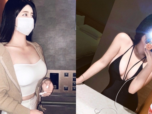 175公分美乳姐姐「上圍好巨」，對鏡自拍「雙乳太養眼」！