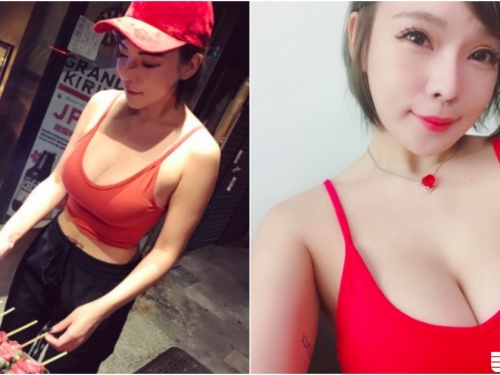 「爆乳辣妹」路邊賣串燒！性感火辣「大奶細腰」太誘人！好想來一份饅頭夾肉！