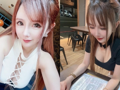 正妹「蔡粉粉」點餐時放送美乳，「惹火彎腰畫面」讓人受不了！