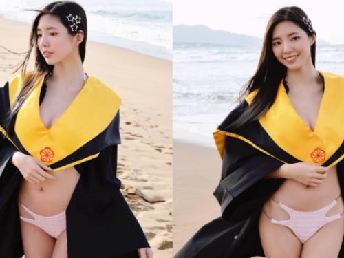 長腿土木工程師畢業袍下藏火辣身材　致命曲線超犯規！