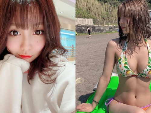 21歲日本素人短髮妹！比基尼爆「雪乳形狀」，微微肉感讓人好想摸摸看！