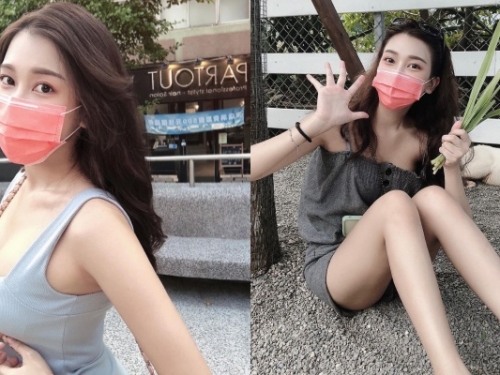 正妹「娜娜米」戴口罩擋不住滿滿氣質！事業線＋美腿迷倒網友