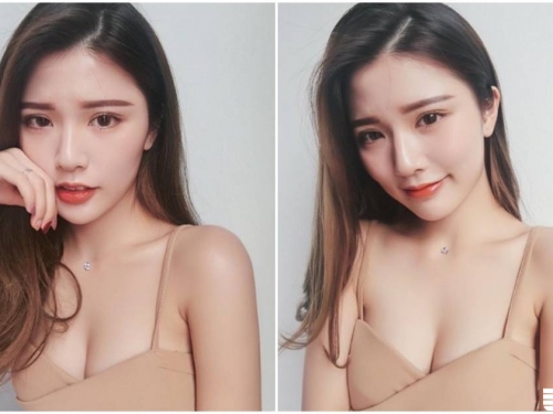 惹火正妹「Q彈美乳」要蹦出了，細肩洋裝太殺「胸型好突出」！