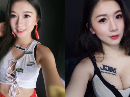 腿控之愛！性感小甜心「小潔Jie」粉紅小唇笑容太迷人，豐沛乳量狂擠事業更是深不見底！